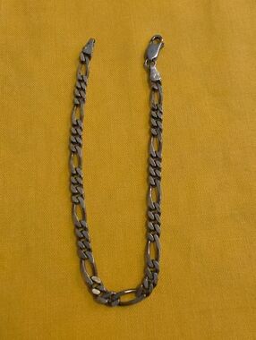 Vintage ▪︎ 925 Italy Silver ▪︎ Figaro Chain Bracelet ▪︎ AS: 7.5 Inches